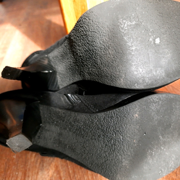 Black Suede Booties - Picture 5 of 6